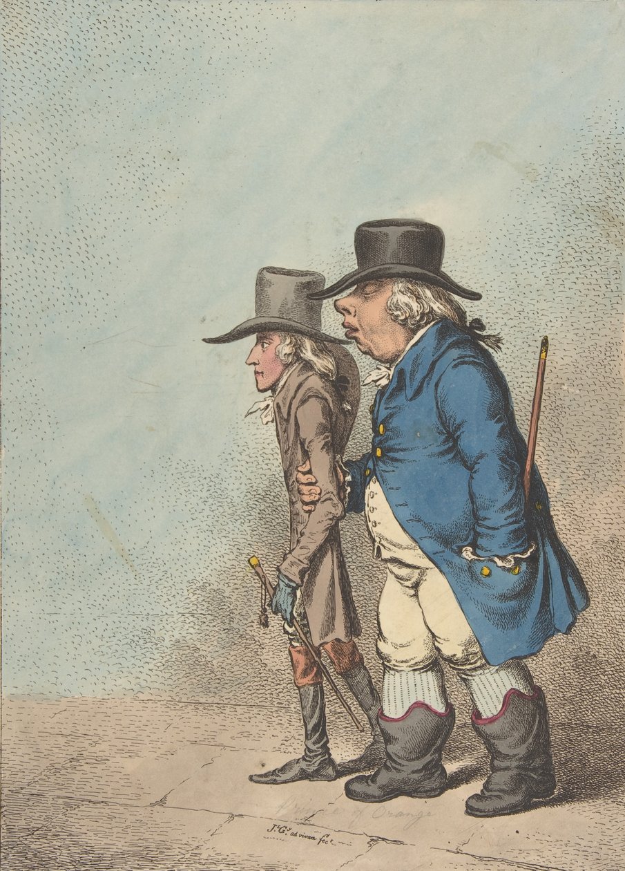 Pylades og Orestes, 1. april 1797., 1. april 1797. af James Gillray