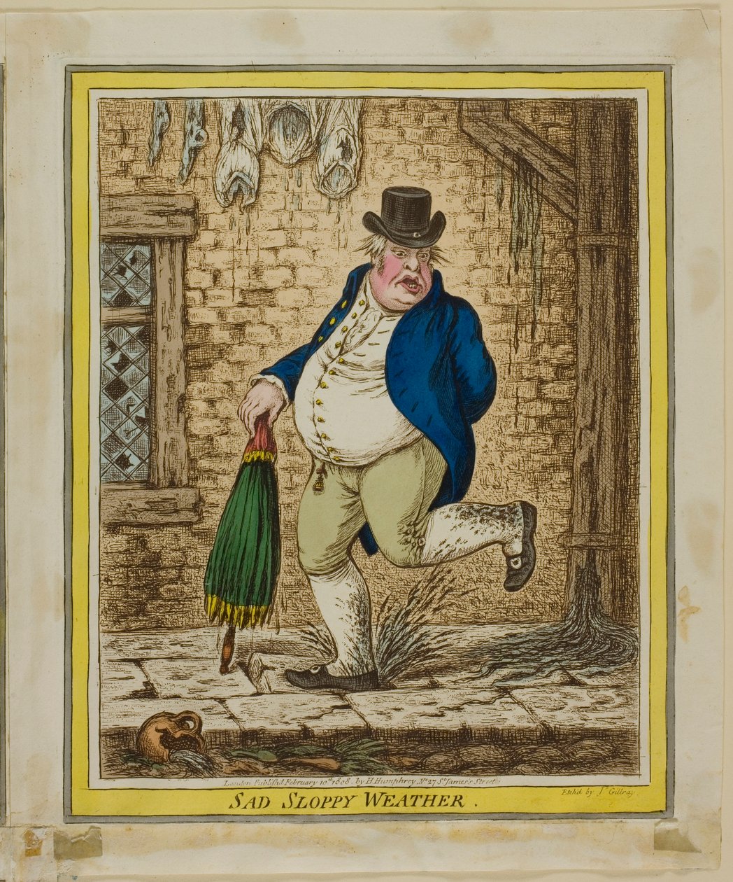 Trist sjusket vejr af James Gillray