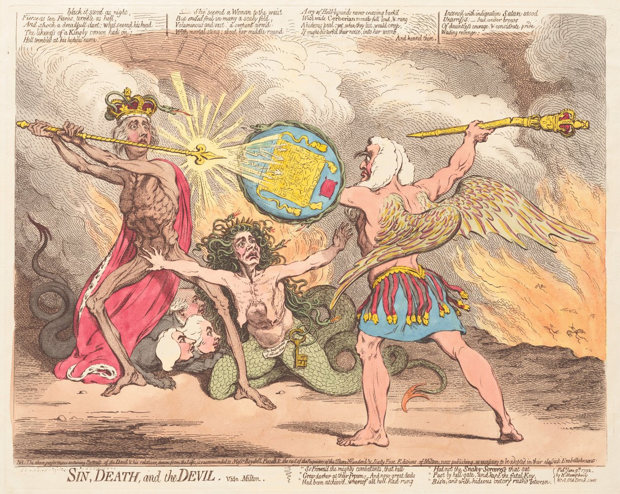Synd, Død og Djævelen, se Milton af James Gillray