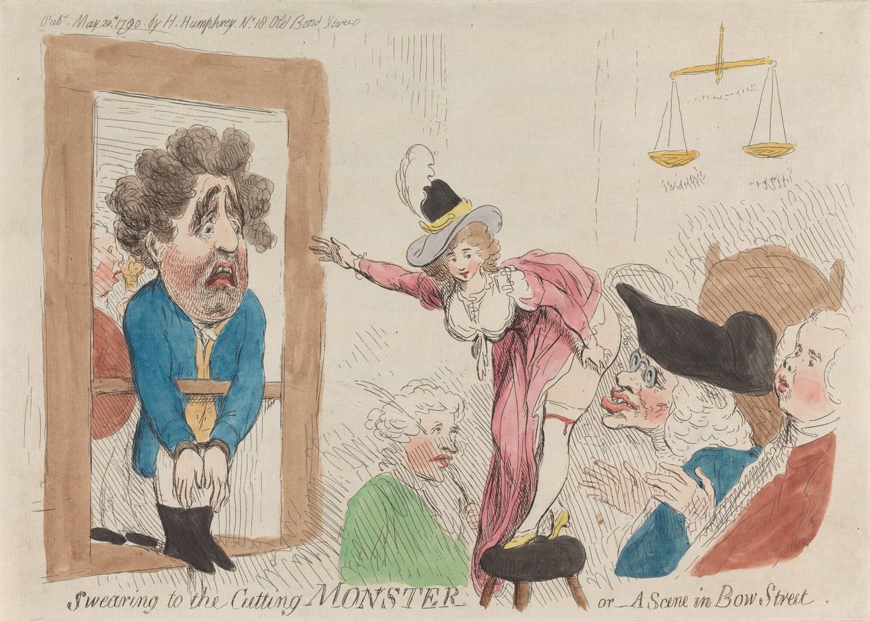 En ed til »Cutting Monster« eller – En scene i Bow Street af James Gillray