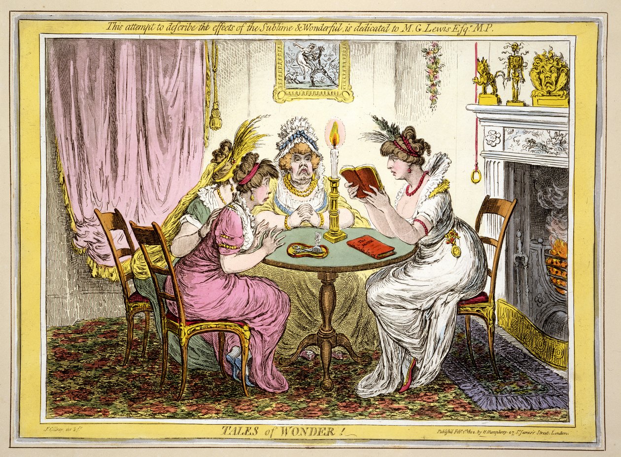 Tales of Wonder, udg. H. Humphrey, London, 1802 (håndkoloreret radering) af James Gillray