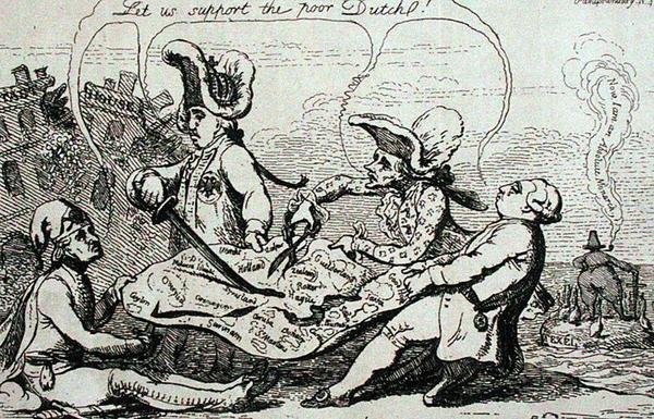 De hollandske afdelinger, udgivet af S.W. Fores i 1787 (ætsning) af James Gillray