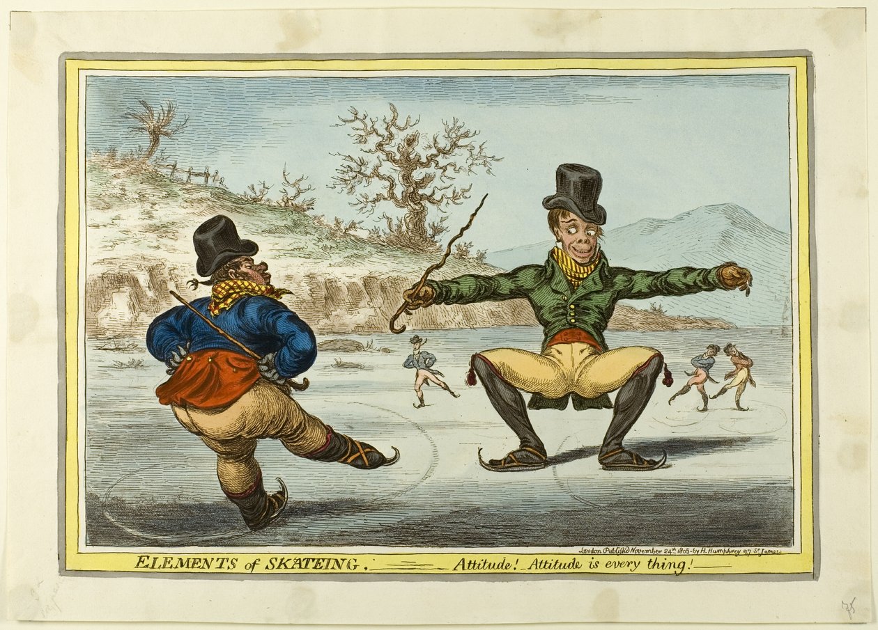Skøjteløbets elementer: Indstilling er alt af James Gillray