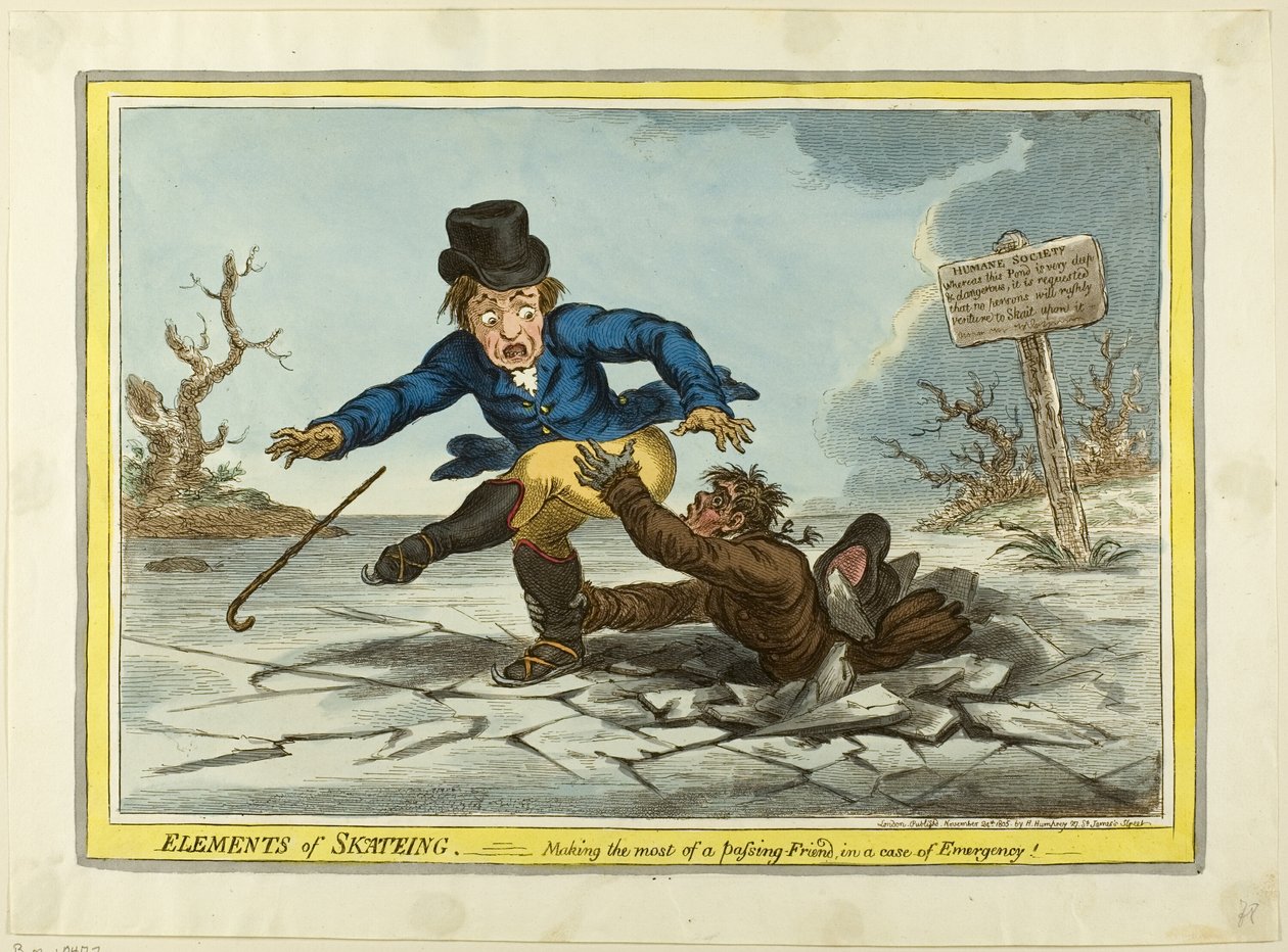 Skøjteløbets elementer: Få mest muligt ud af en forbipasserende ven af James Gillray