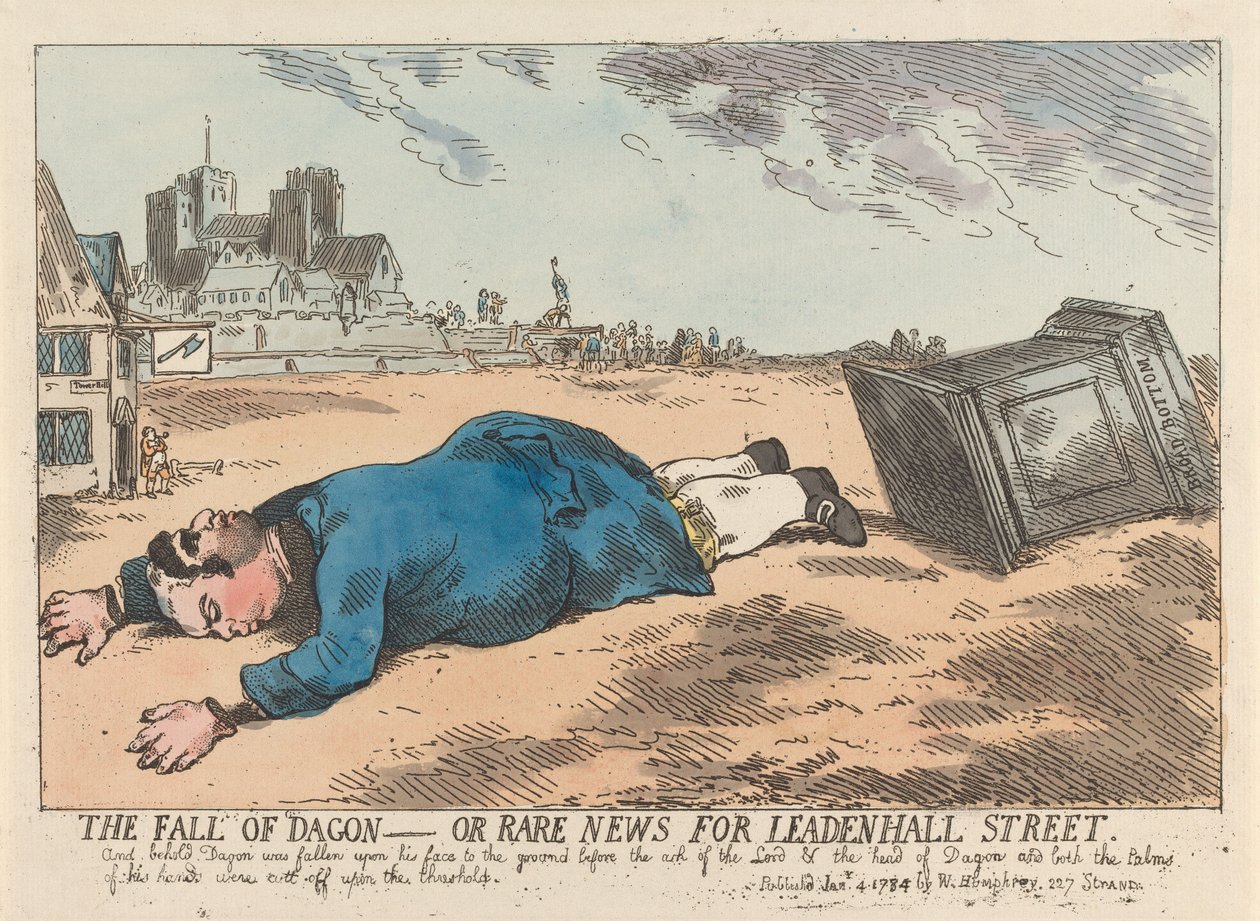 Dagons fald - eller Sjældne nyheder for Leadenhall Street af James Gillray