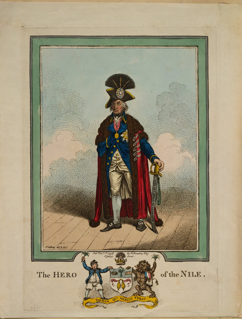 Helten fra Nilen, 1878 af James Gillray