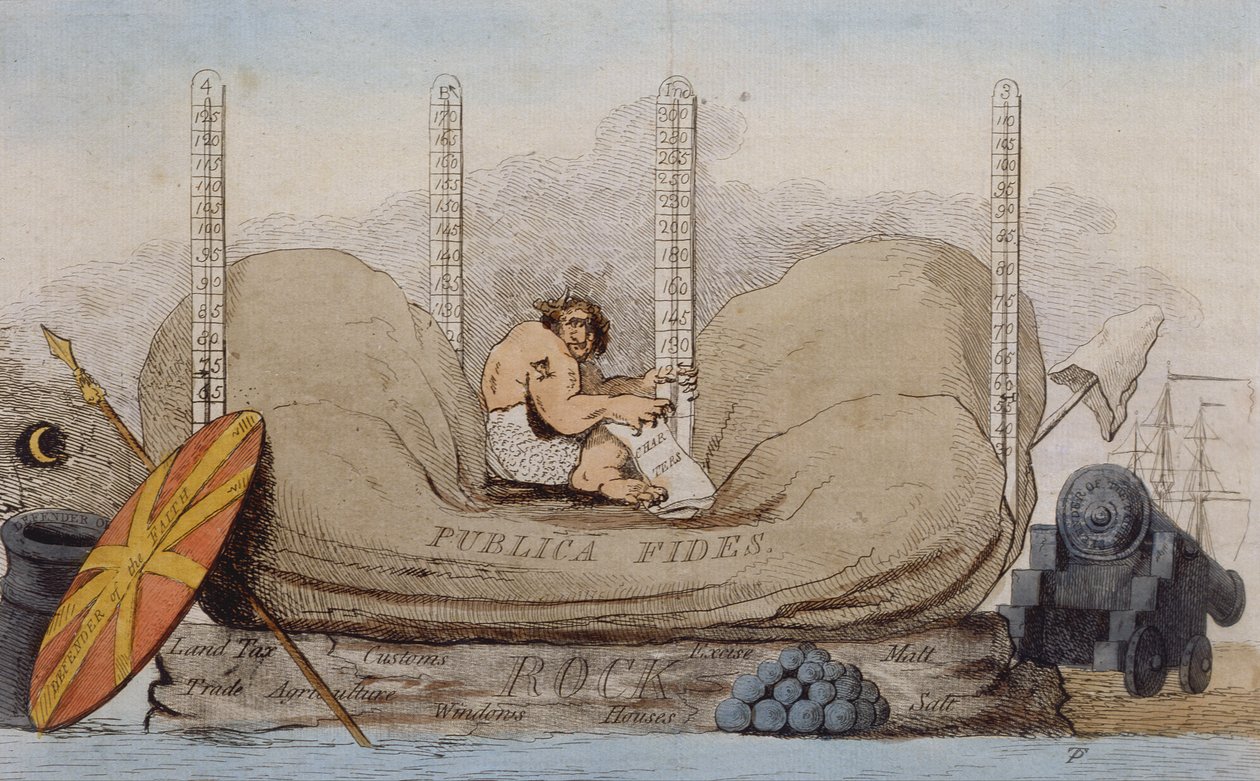 The Incubus 1784 (håndfarvet radering) af James Gillray