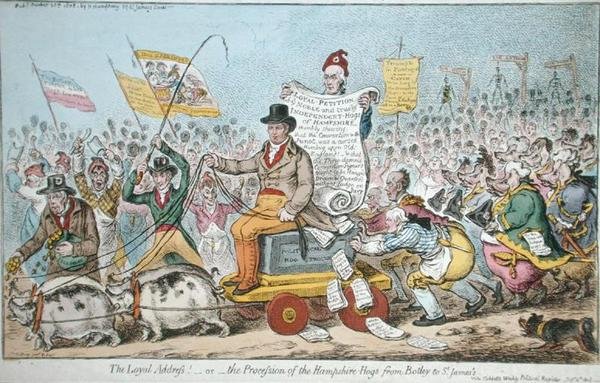 Den loyale adresse! eller The Procession of the Hampshire Hogs from Botley to St. James