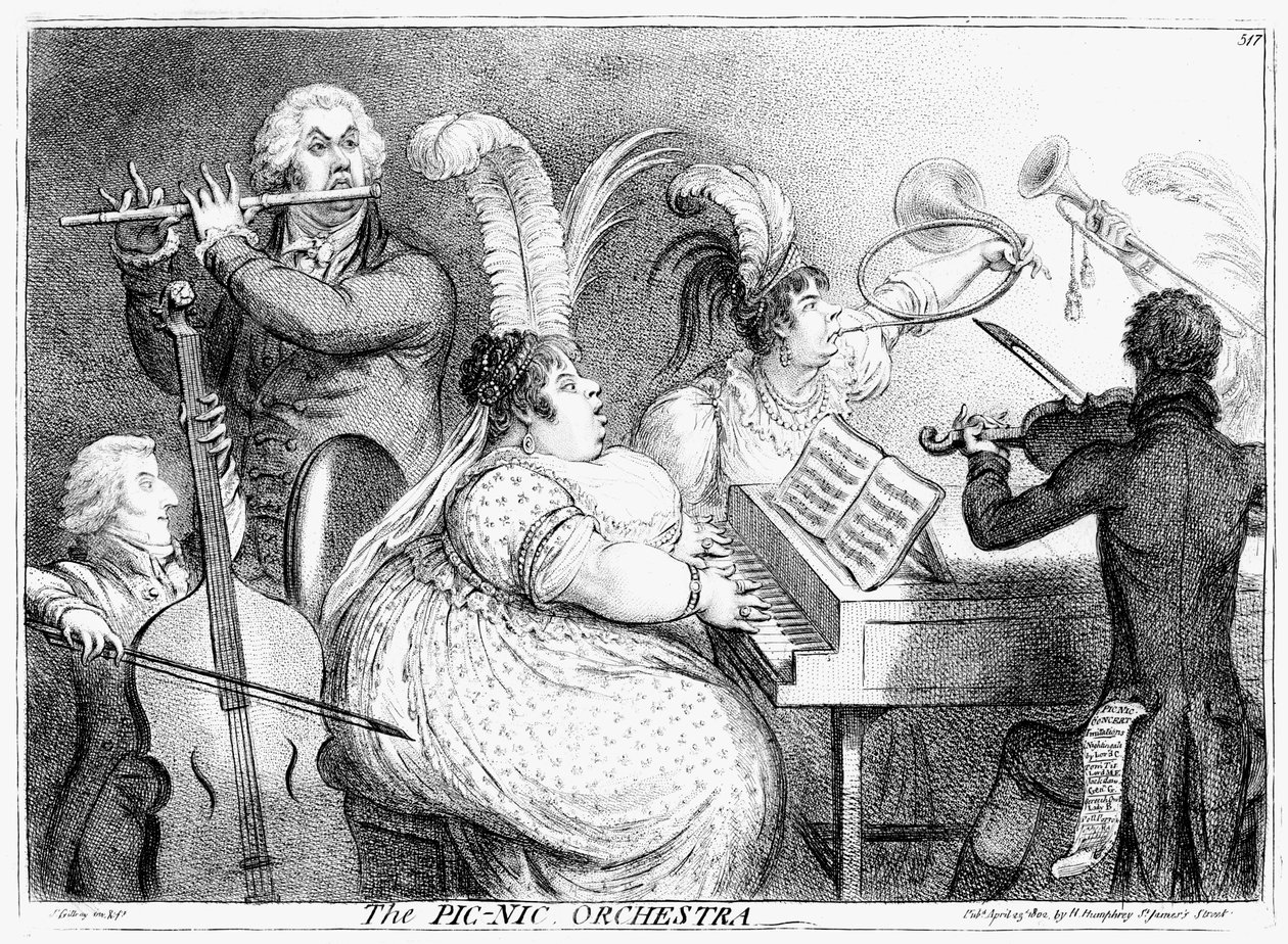 Pic-Nic Orchestra, James Gilray, 1802 af James Gillray