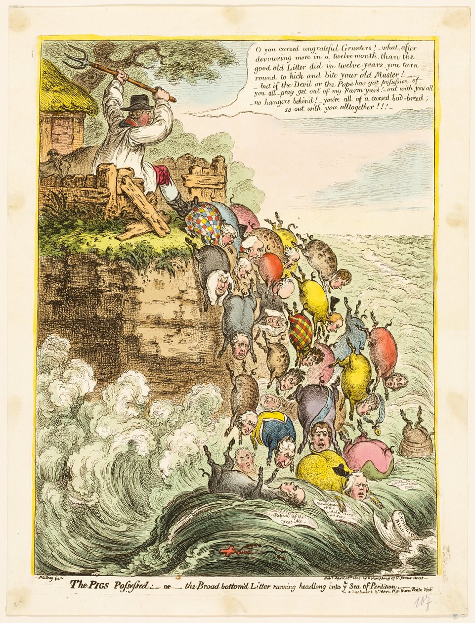 Grisene besatte af James Gillray