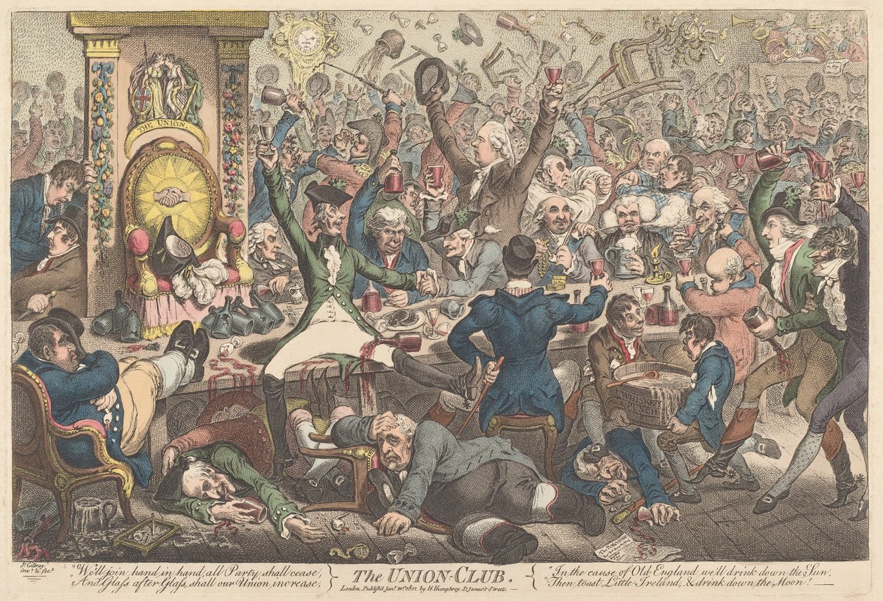Unionsklubben af James Gillray