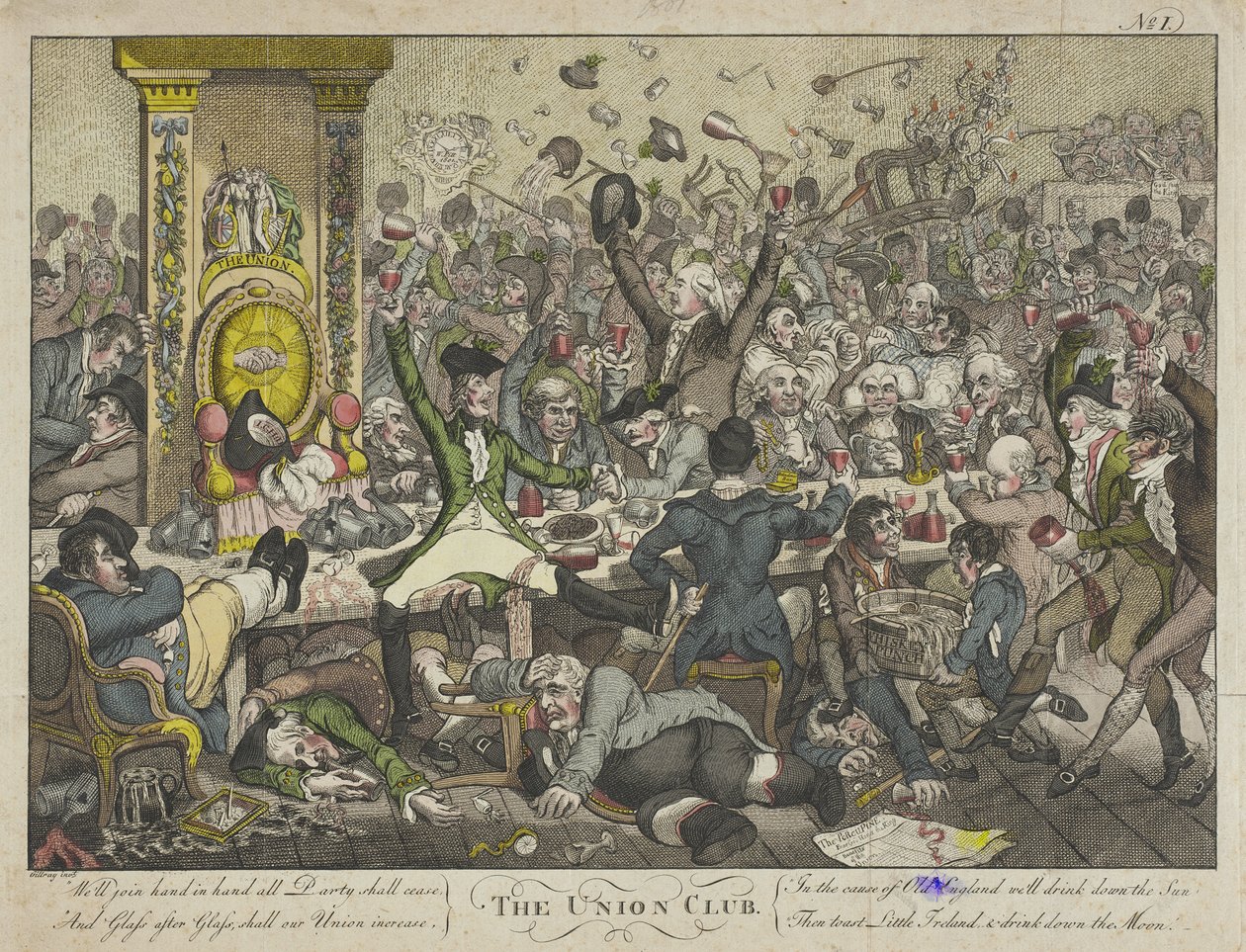 The Union Club af James Gillray
