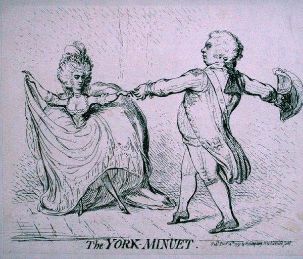 The York Menuet, udgivet af Hannah Humphrey i 1791 (radering) af James Gillray