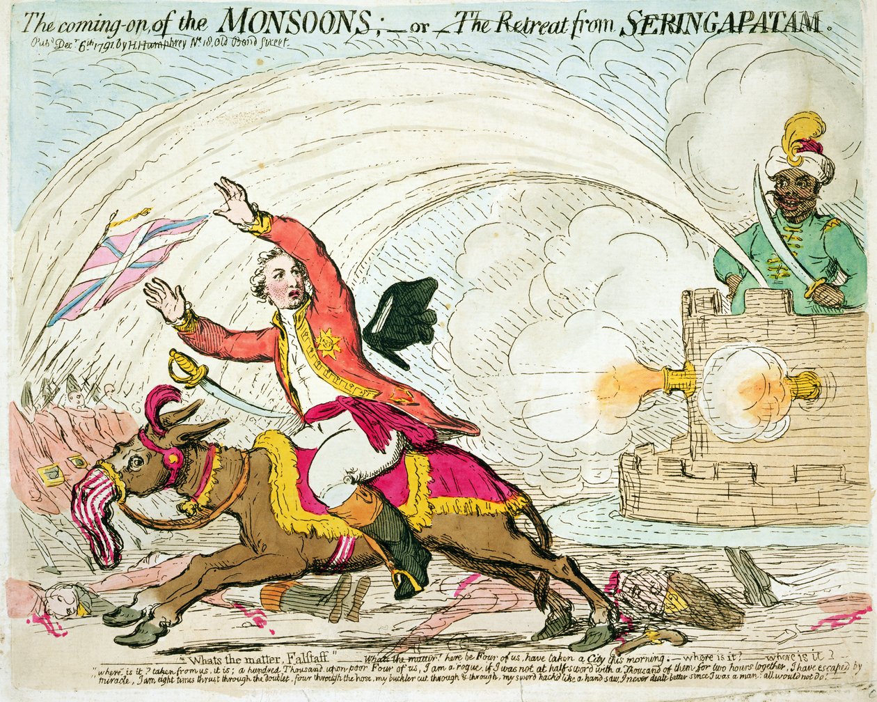 The coming-on of the Monsoons, udgivet af Hannah Humphrey, 1791 af James Gillray