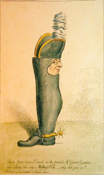 Tredive år har jeg boet i sognet Covent Garden, udgivet af Hannah Humphrey af James Gillray