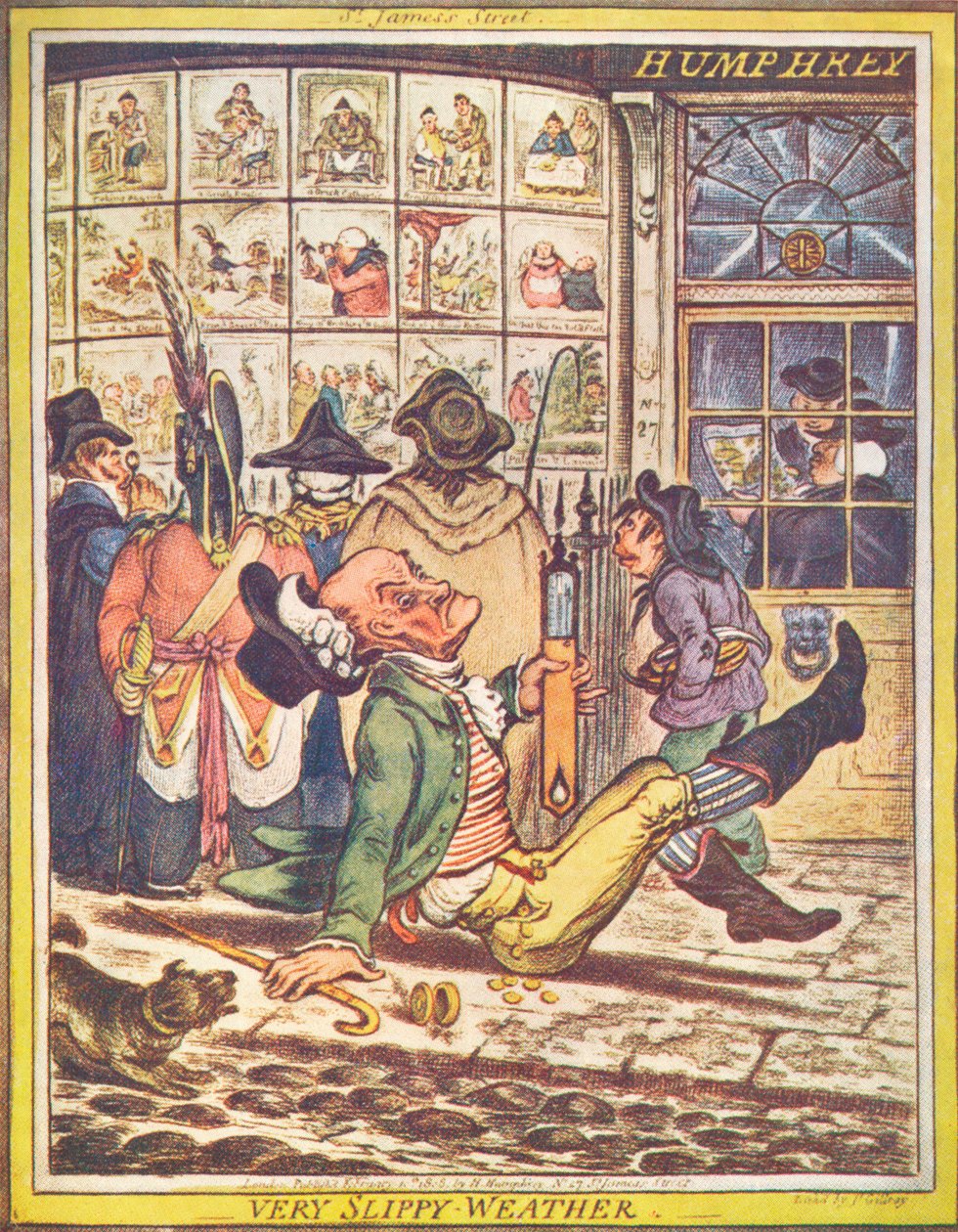 Meget glat vejr, 1808 af James Gillray