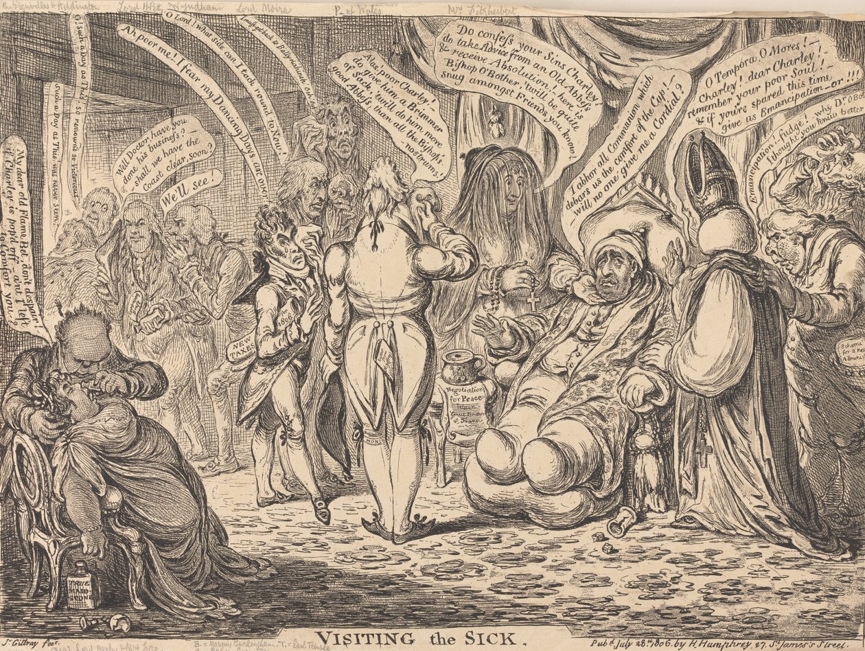 Besøg hos de syge af James Gillray
