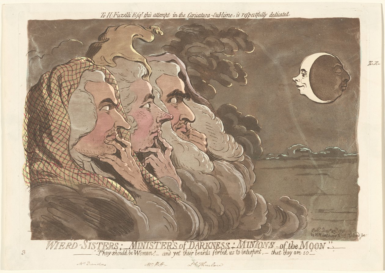Underlige-søstre; Mørkets ministre; Minions af Månen af James Gillray