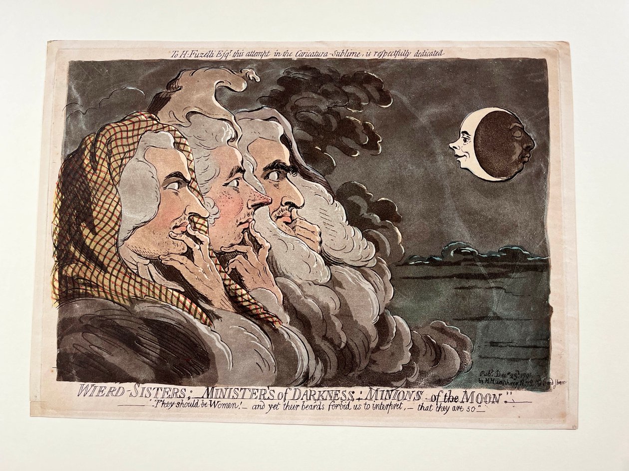De mærkelige søstre; Mørkets tjenere; Månens håndlangere af James Gillray