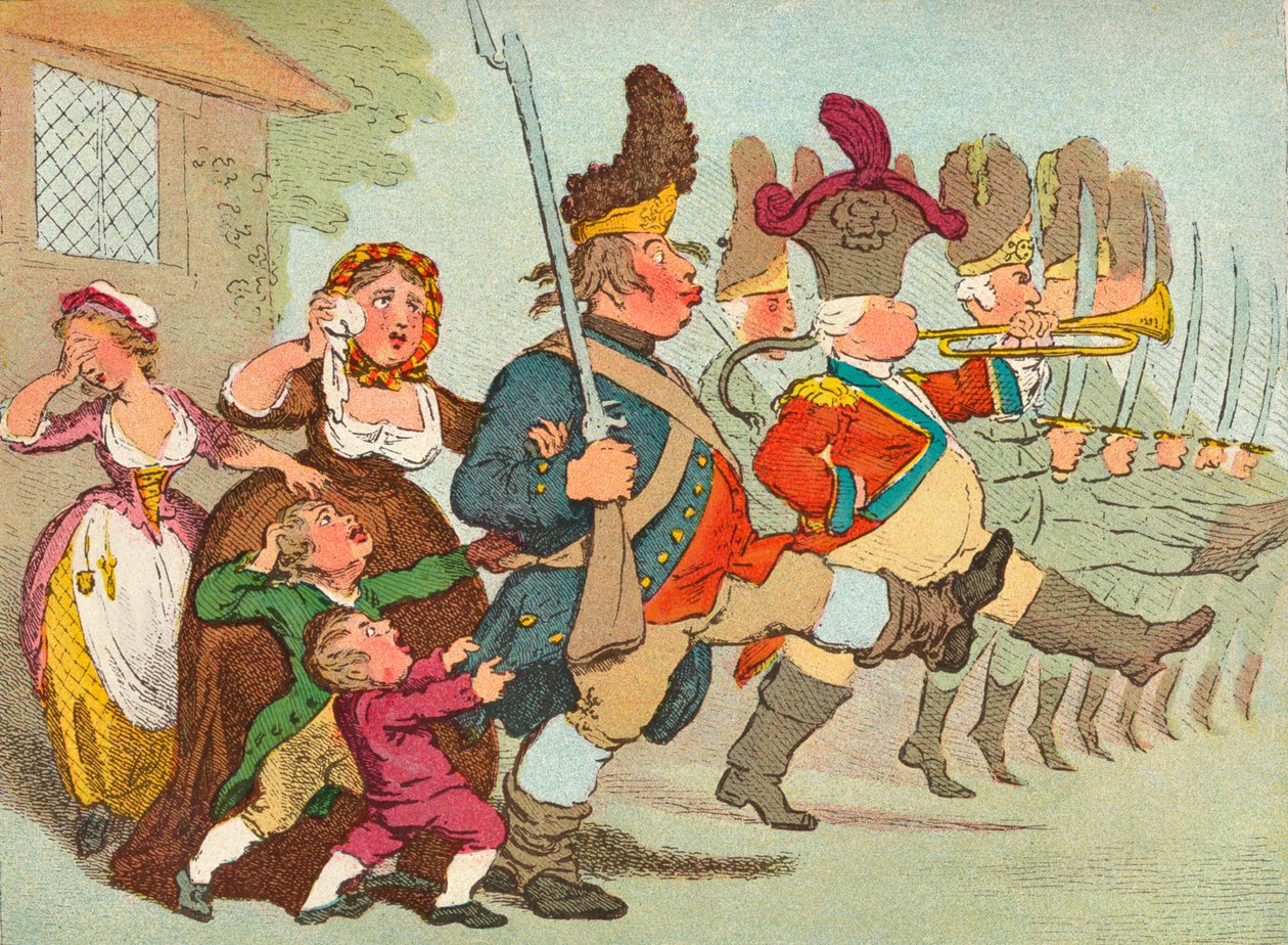 John Bull going to the Wars, c18th century, 1902dani af James Gilray