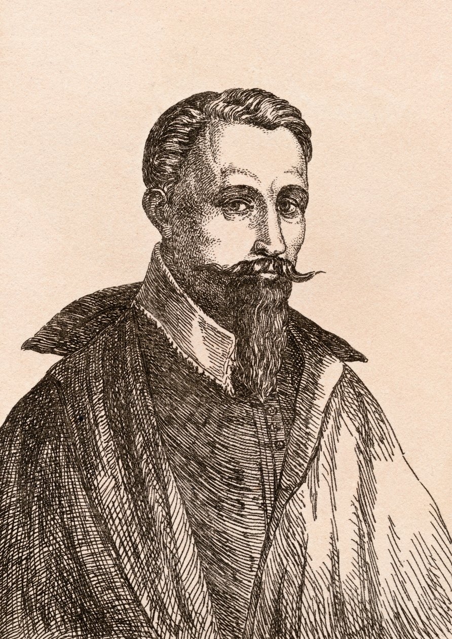 Hendrik Goltzius, illustration fra "75 Portraits Of Celebrated Painters From Authentic Originals", udgivet i London, 1817 af James Girtin