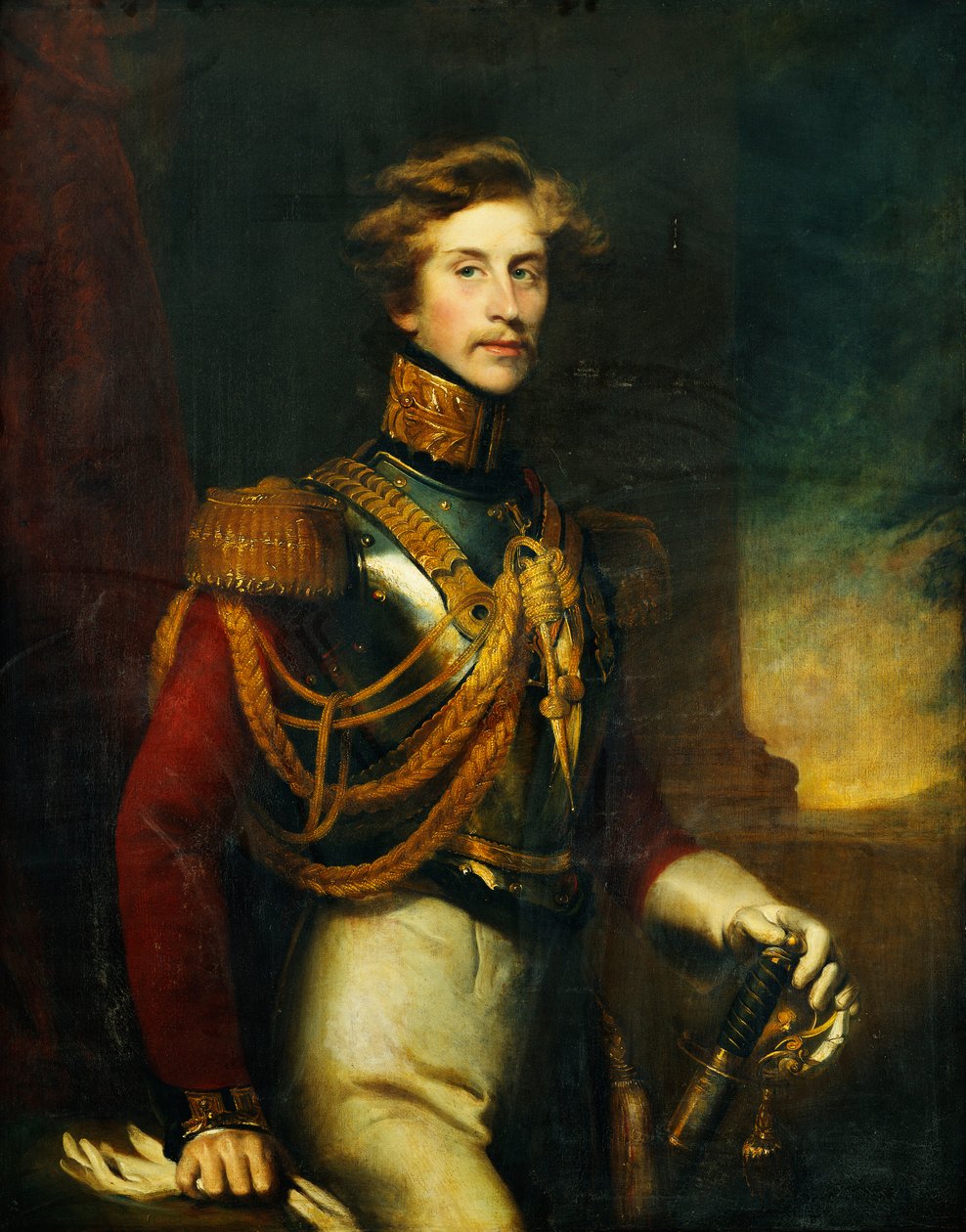 Portræt af Arthur Vansittart, Trekvart Længde, i Livgardens Uniform, af James Godsell Middleton