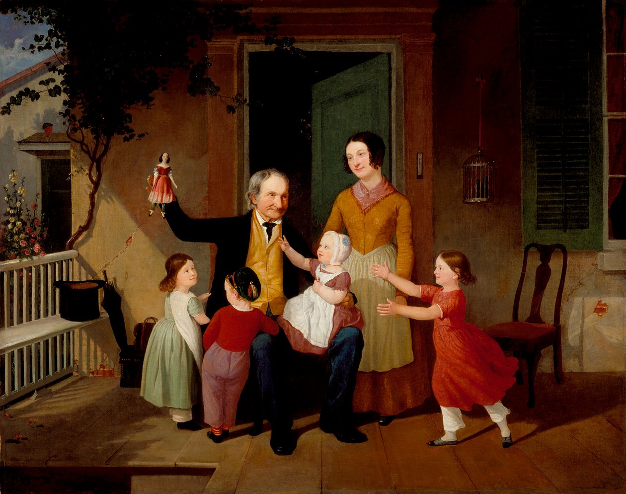 Et besøg af bedstefar, ca. 1850 af James Goodwin Clonney