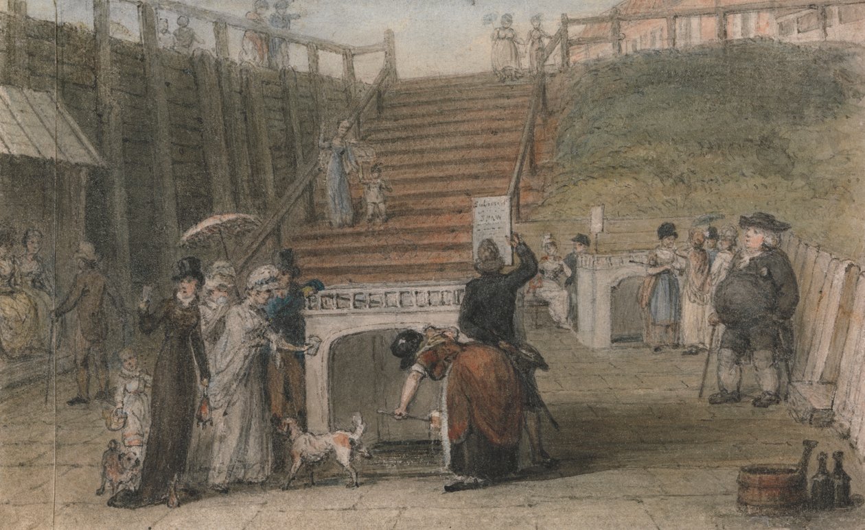 Figurer, der tager vandene i spaen i Scarborough af James Green