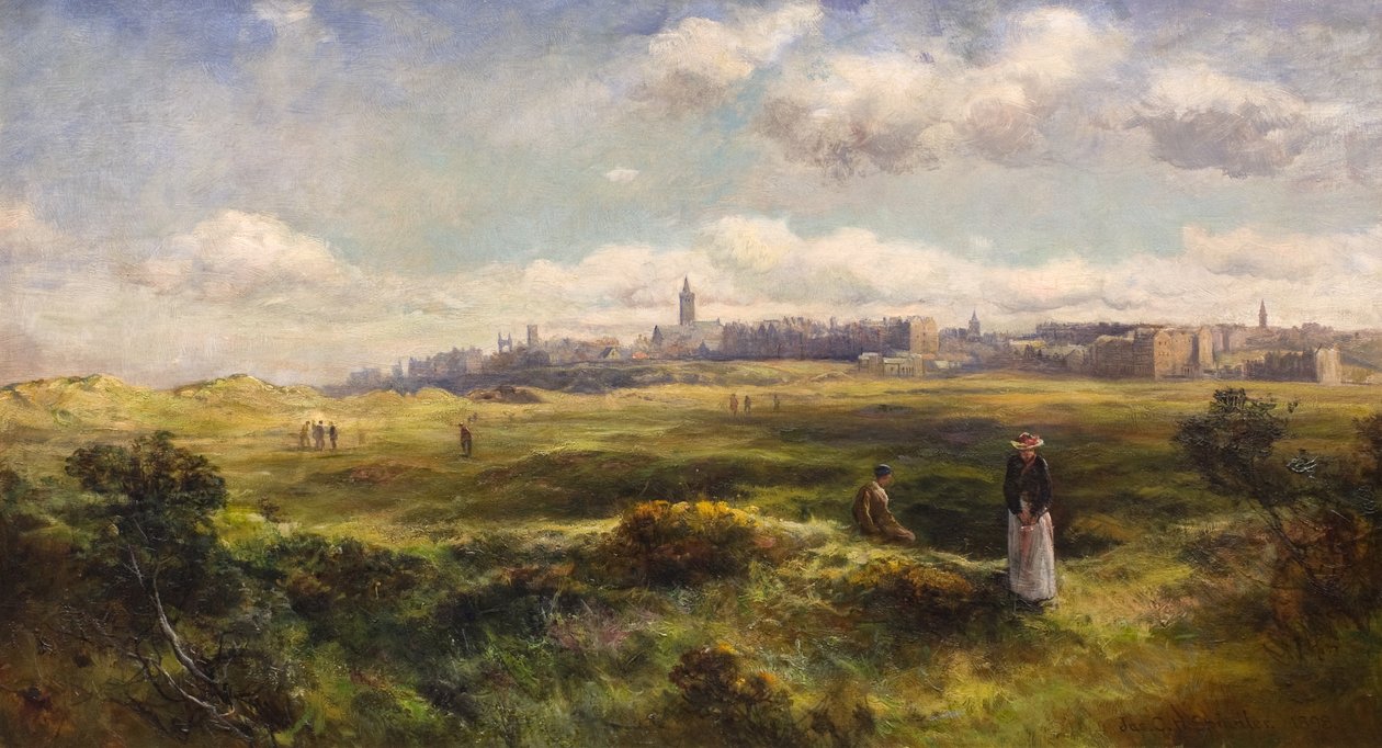 St Andrews fra golfbanen af James Gustavus Hope Spindler