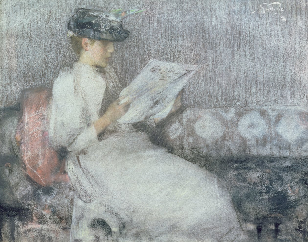 Morgenavisen, ca. 1890-91 af James Guthrie