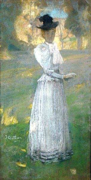 The Morning Walk (pastel på papir) af James Guthrie