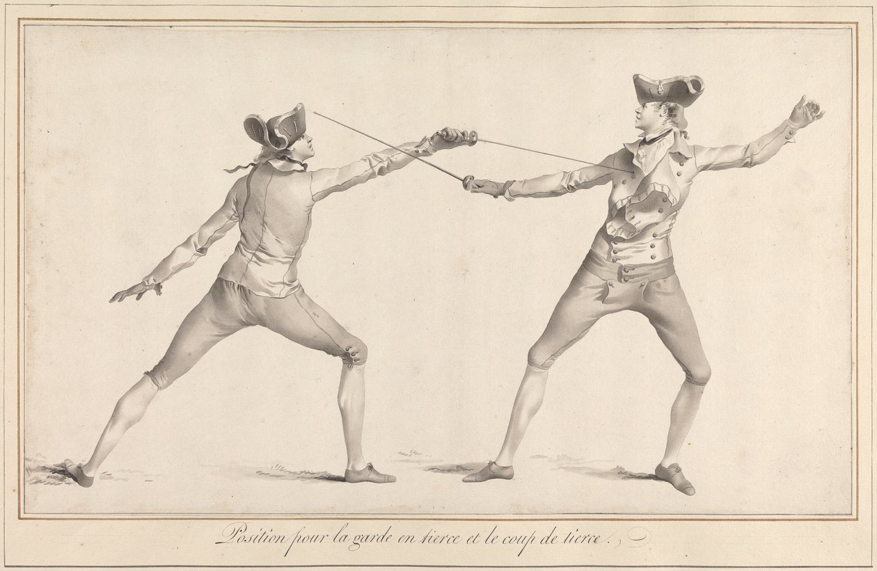 Stilling for Garde en Tierce og Coup de Tierce af James Gwin