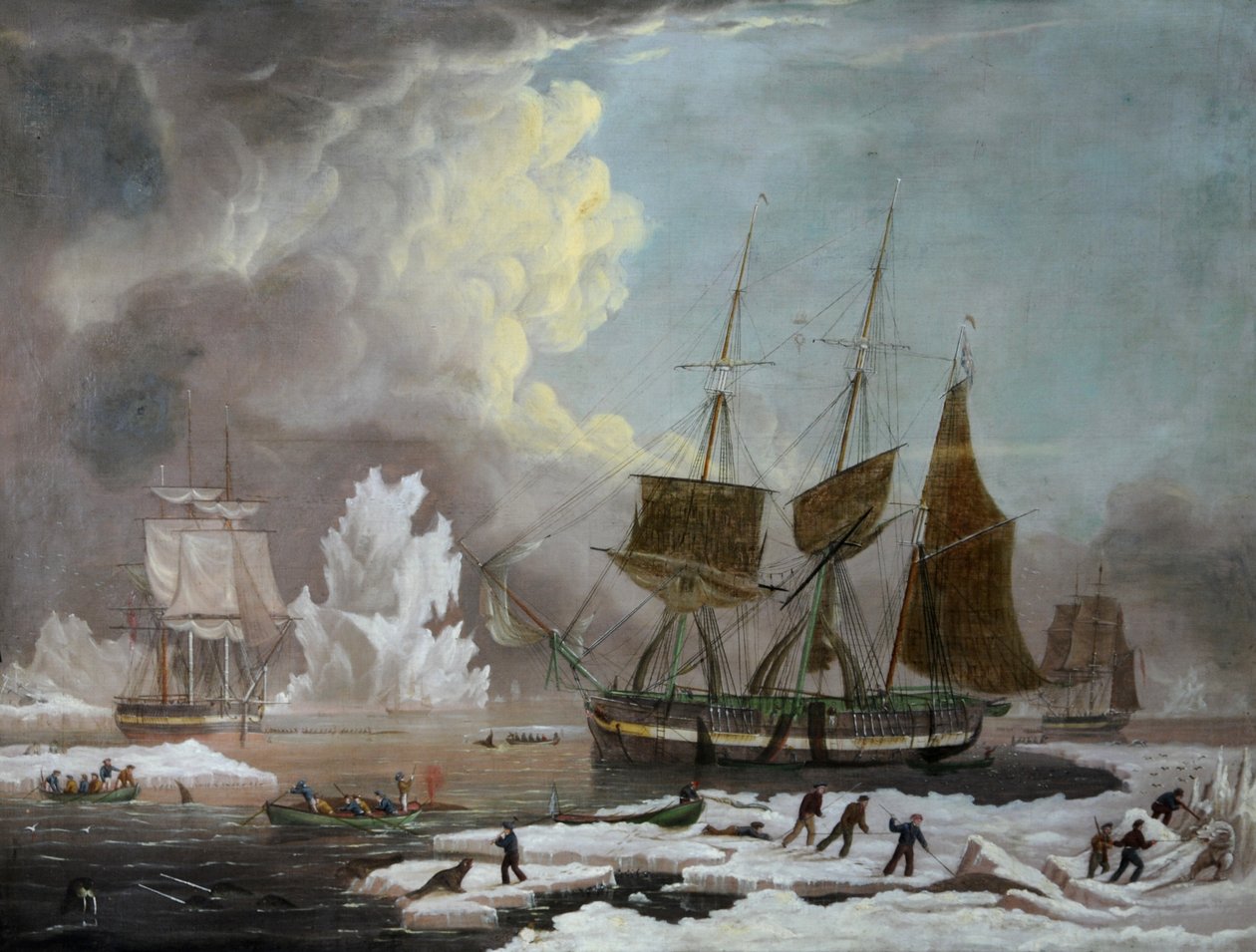 Hull Whaler, "Harmony" (olie på lærred) af James H. Wheldon