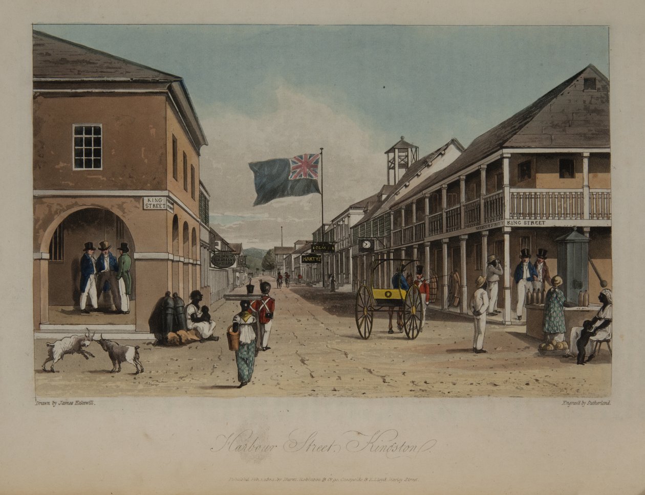 Harbour Street, Kingston af James Hakewill