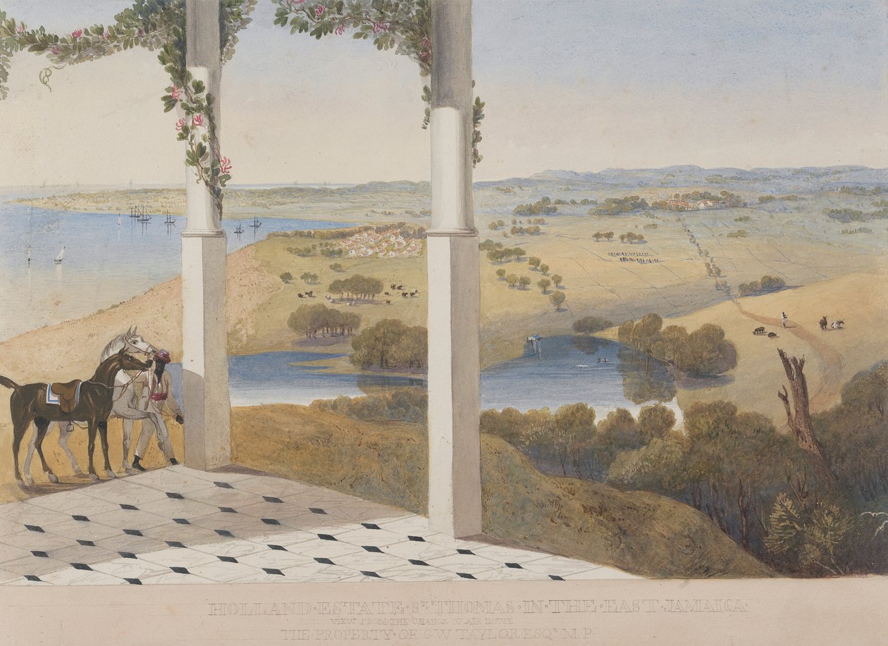 Holland Estate, St. Thomas i øst, Udsigt fra Air Change House af James Hakewill