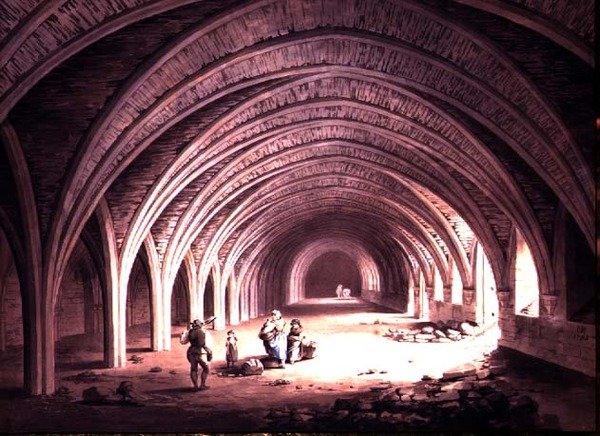 Klosteret ved Fountains Abbey af James Halfpenny