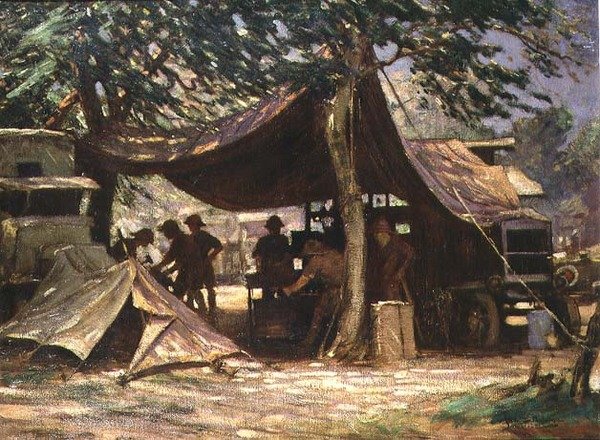 The Motor Transport Repair Workshop, Sydafrika af James Hamilton Mackenzie