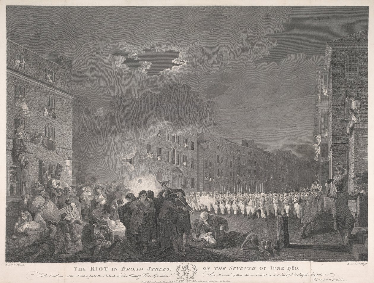 Optøjerne på Broad Street den 7. juni 1780 af James Heath