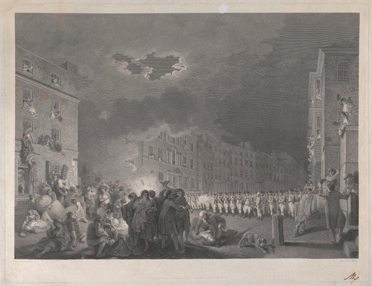 Oprøret i Broad Street den syvende juni 1780 af James Heath
