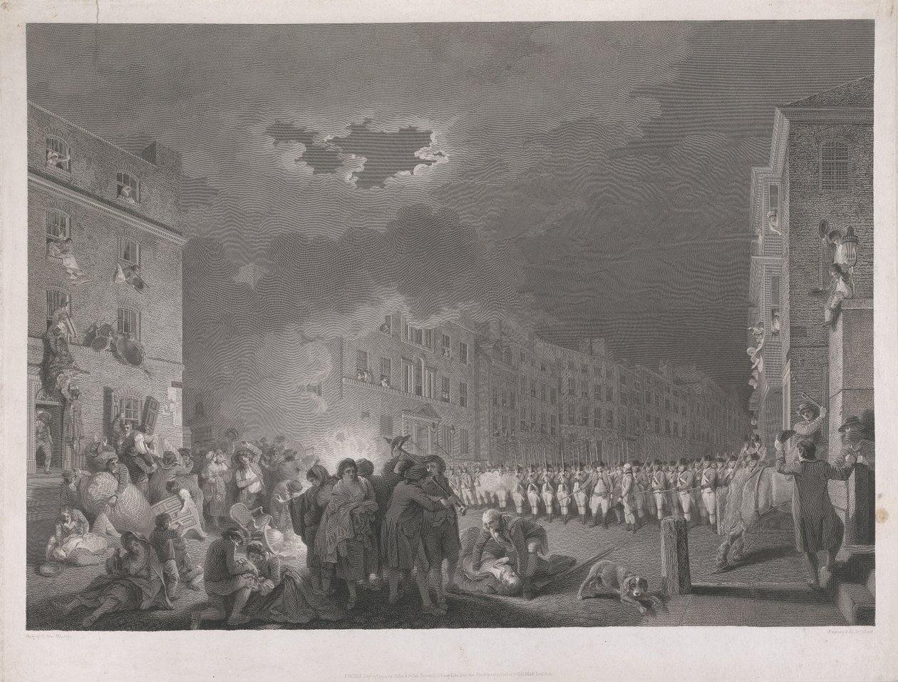 Optøjerne i Broad Street den syvende juni 1780 af James Heath