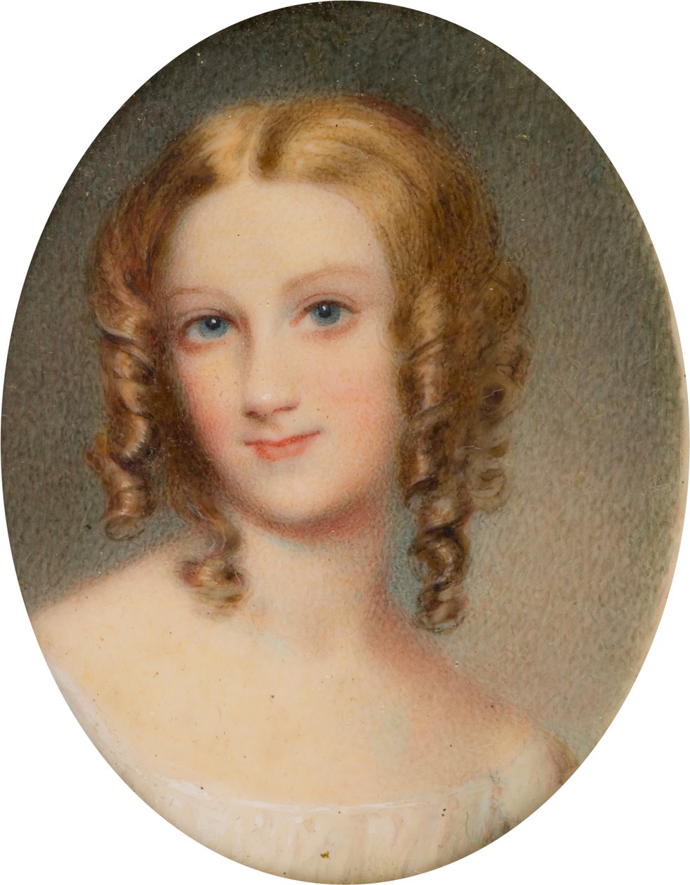 Portræt af den første Mrs Simpson, hustru til Mr Bridgeman Simpson, ca. 1820-72 (olie på lærred) af James Heath Millington
