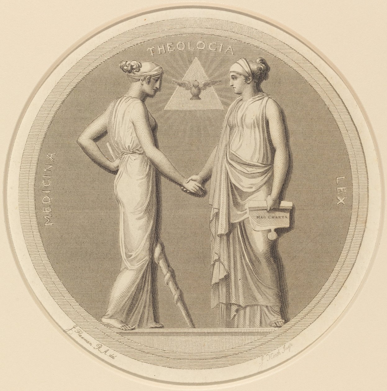 Medicin - Teologi - Jura af James Heath after John Flaxman