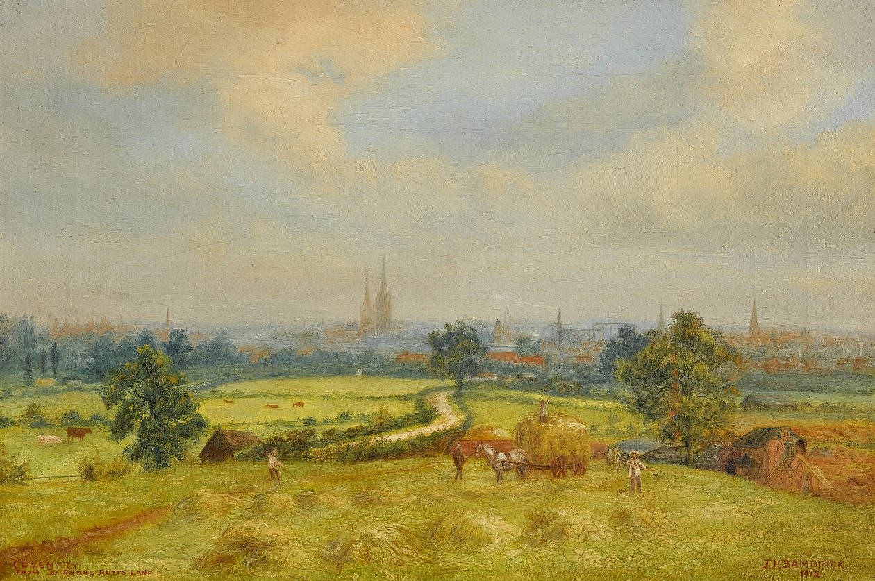 Coventry fra Barkers Butts Lane af James Henry Bambrick