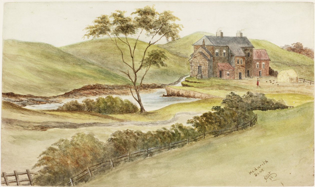 Hedworth Dene (akvarel og kropsfarve og blæk på papir) af James Henry Cleet