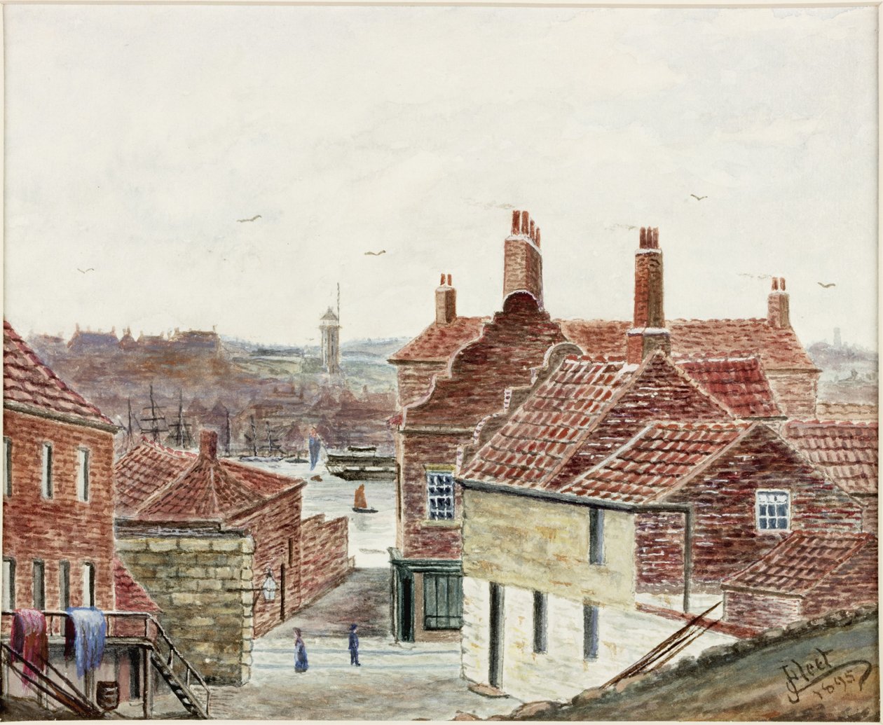 Salmons Lane fra Ballast Railway (akvarel og kropsfarve på papir) af James Henry Cleet