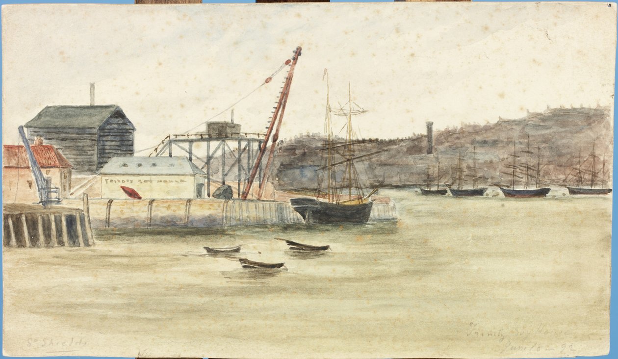 Trinity Boy House (akvarel, bodycolour og blyant på papir klæbet på kort) af James Henry Cleet