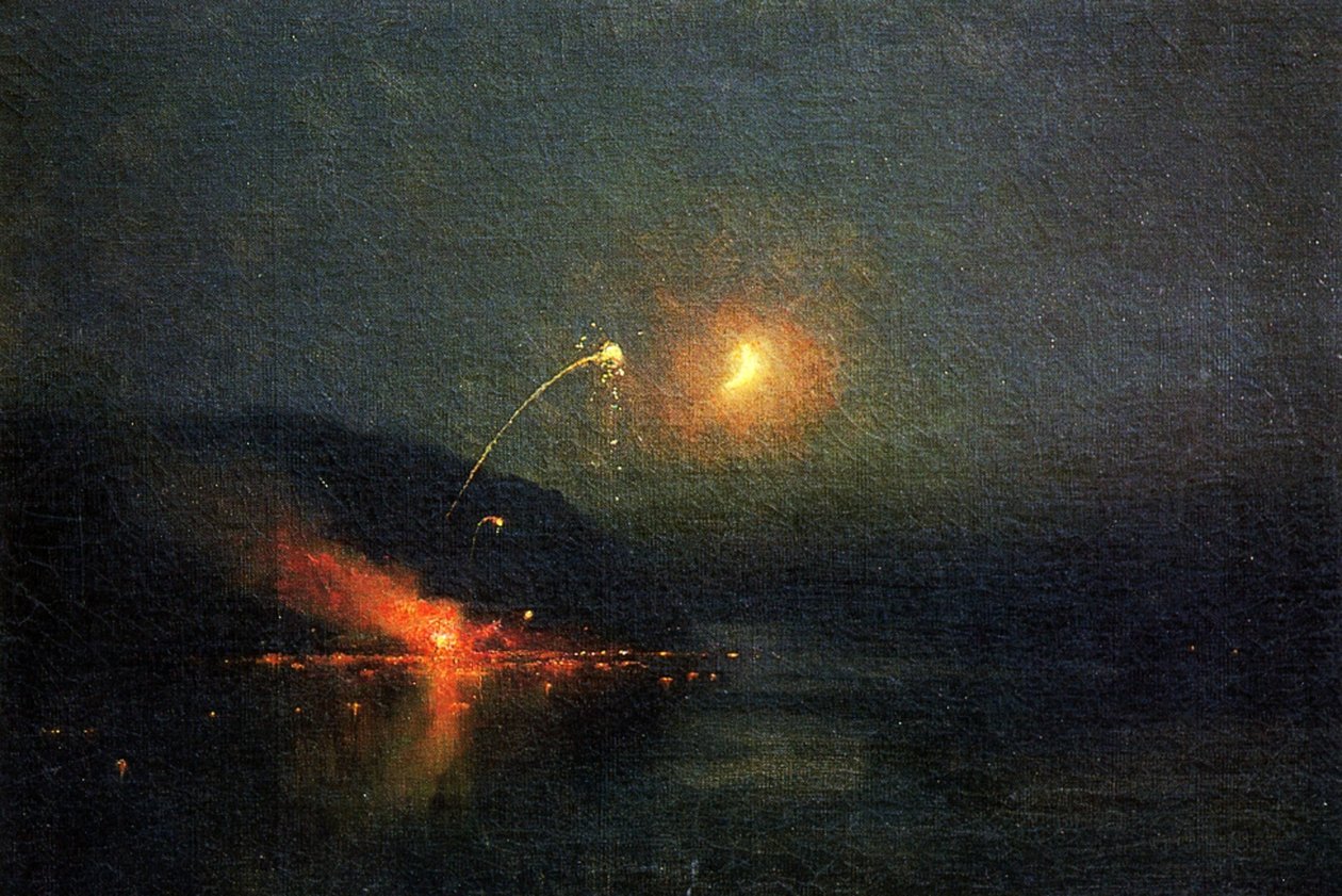 Fyrværkeri Across the Potomac, 1902 af James Henry Moser