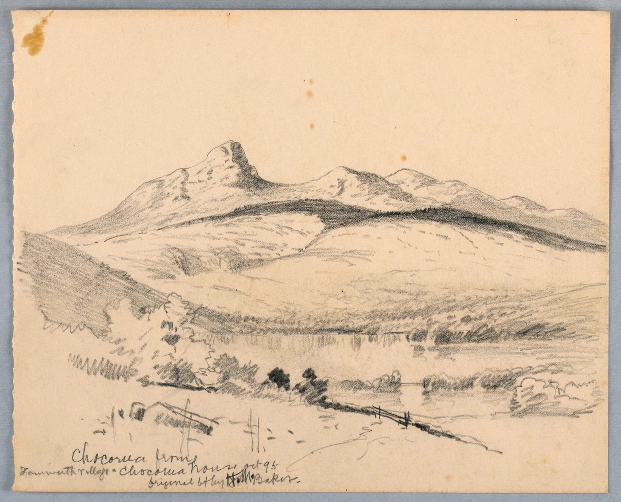 Mt. Chocorua fra Tamworth, New Hampshire af James Henry Moser