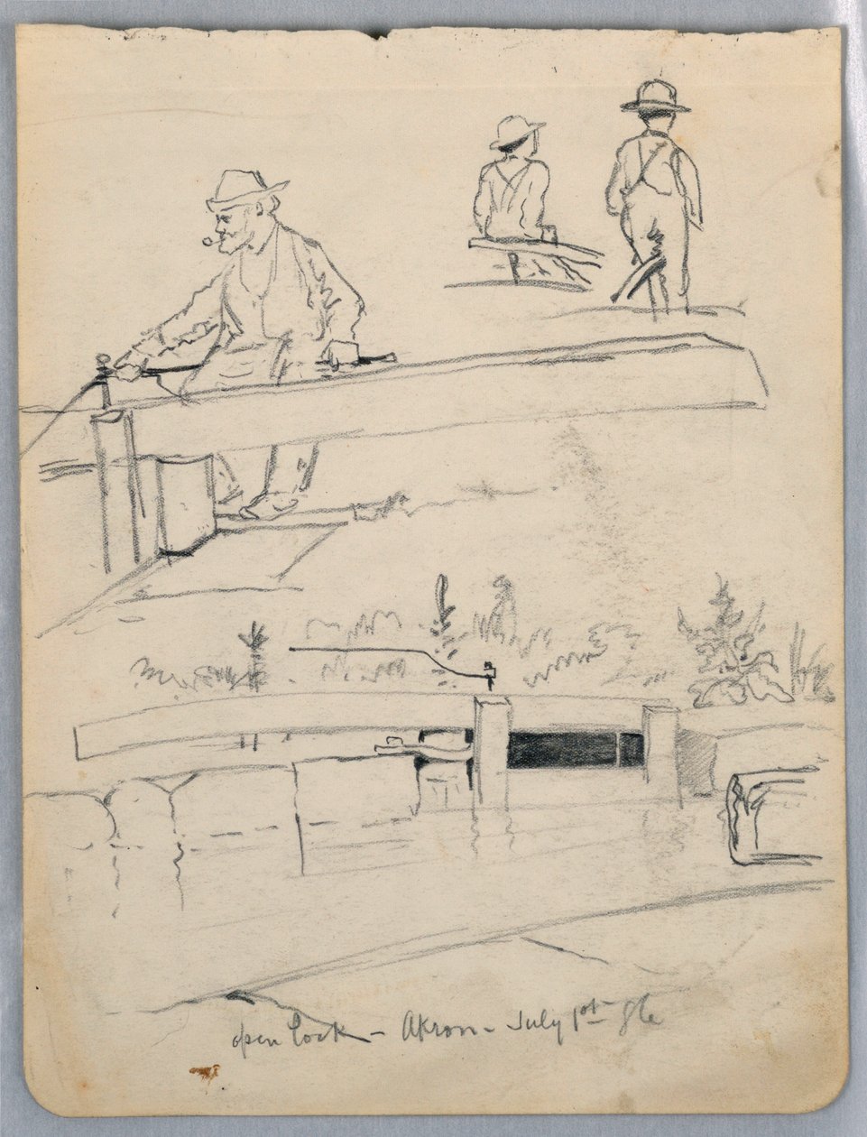 Open Lock, Akron, Ohio af James Henry Moser