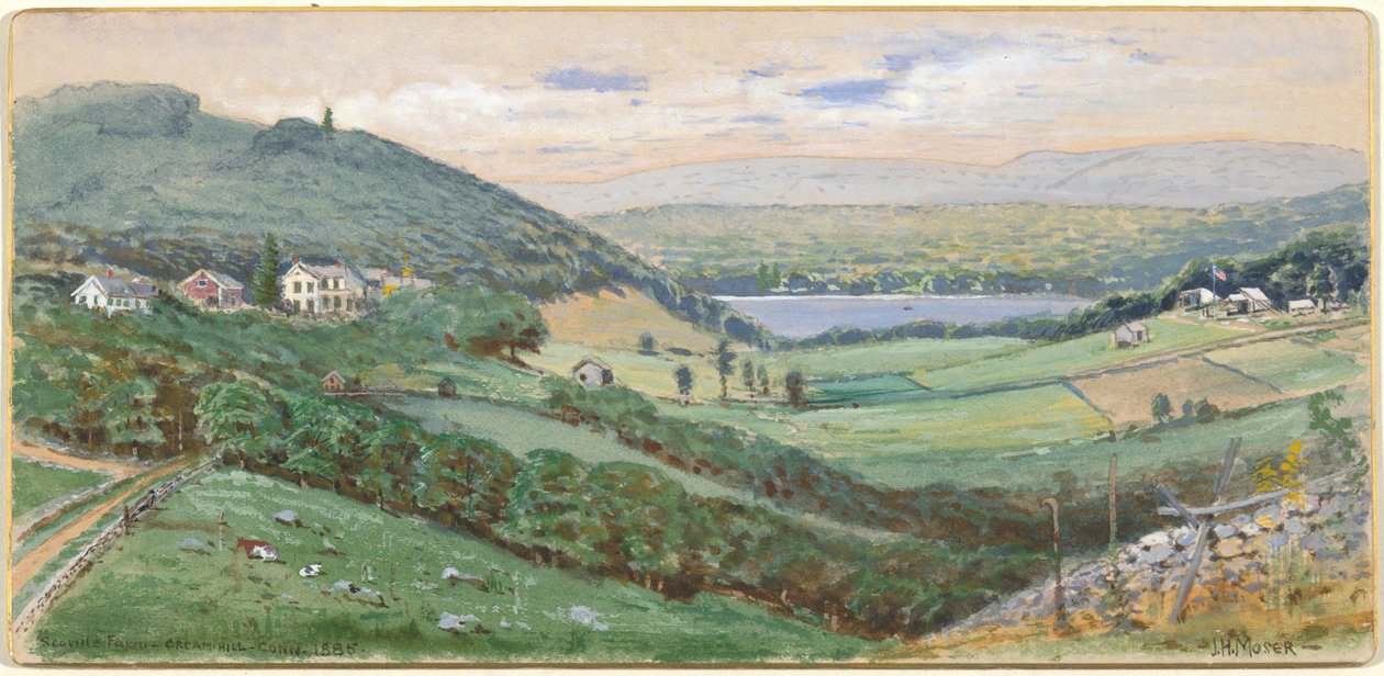 Scoville Farm, Cream Hill, Connecticut af James Henry Moser